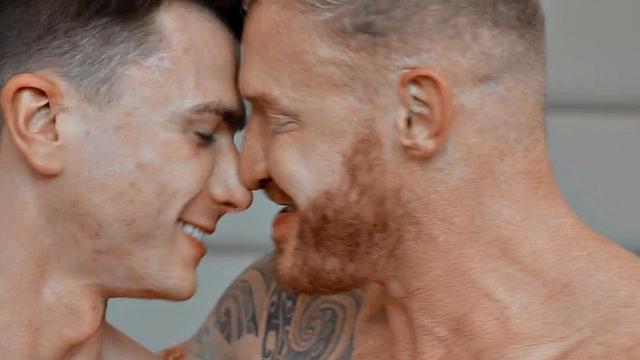 Barebacking eager jock pleasing his BF in hot affair