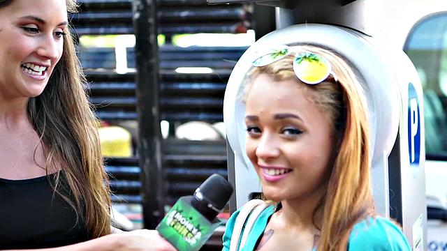 Brunette in glasses masturbates and gets her bald pussy licked in the office