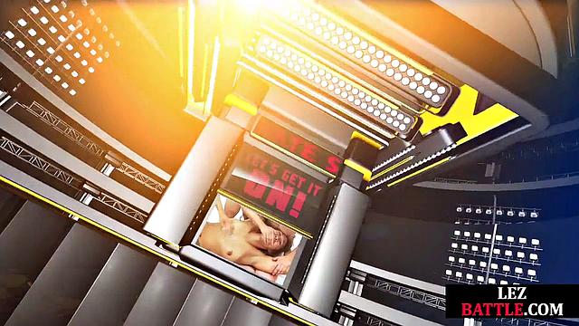 Bigbooty wrestler loves playing with GF