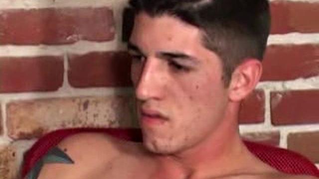 Hung Cole strokes his cock