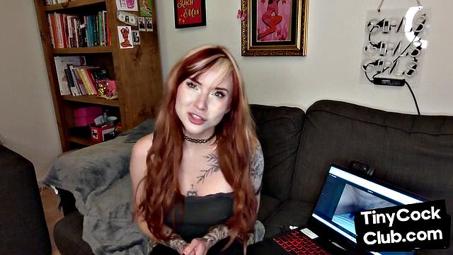 SPH office domina in stockings teases loser