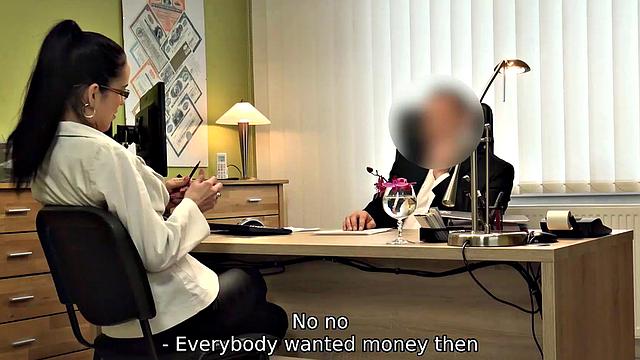 LOAN4K. Rock singer's bank trip leads to naughty sexual adventure