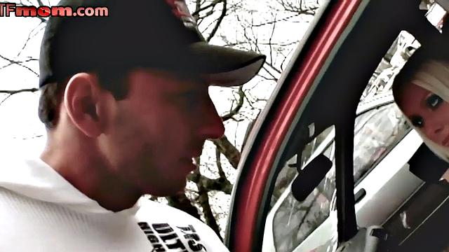 DTF busty MILF licked and fucked in closeup