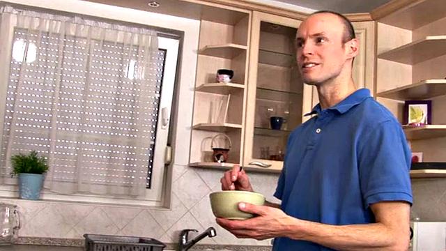 Strapon wielding dominas pegging in kitchen threeway