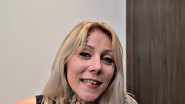 Nayomi Sharp Giving a Blowjob Before Tattooing