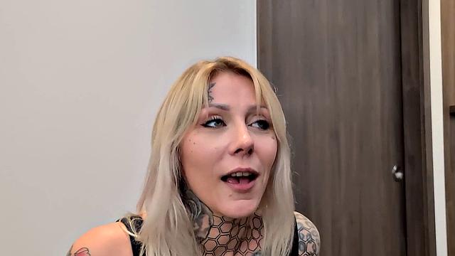 Nayomi Sharp Giving a Blowjob Before Tattooing