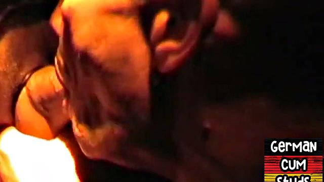 Amateur German facialized in closeup gloryhole BJ