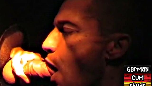 Amateur German facialized in closeup gloryhole BJ