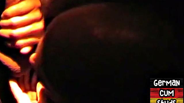 Amateur German facialized in closeup gloryhole BJ