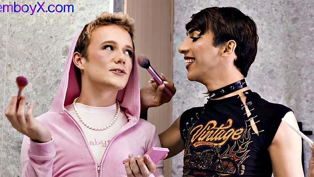 Femboi MUA hosting threeway