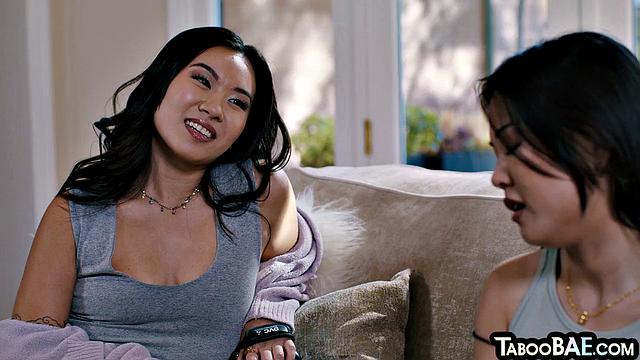 Petote hairy asian sharing a guy