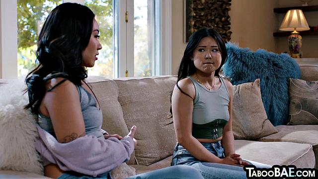 Petote hairy asian sharing a guy