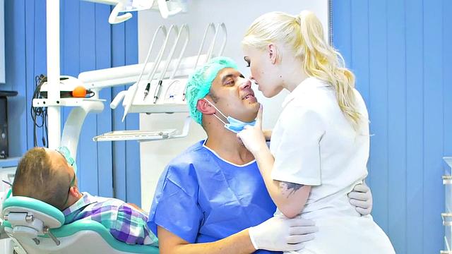 Cockhungry dentist pounded at work