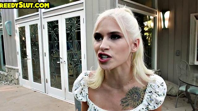 Cheating 21yo tattooed babe pussybanged in doggystyle