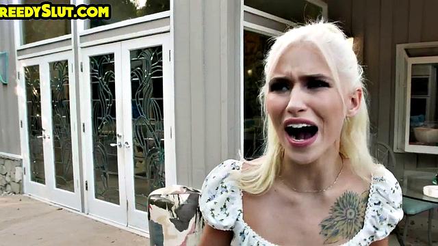 Cheating 21yo tattooed babe pussybanged in doggystyle