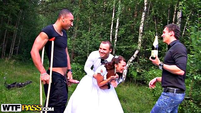 Rough anal at wedding orgy