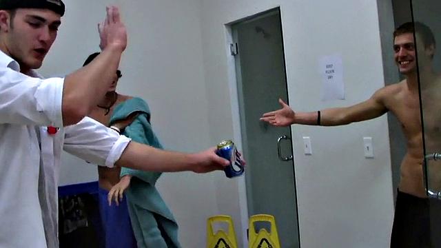 Amateur hazed stud fucked in dormitory for frat