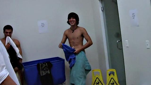 Amateur hazed stud fucked in dormitory for frat