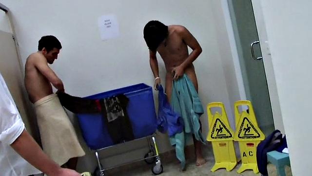 Amateur hazed stud fucked in dormitory for frat