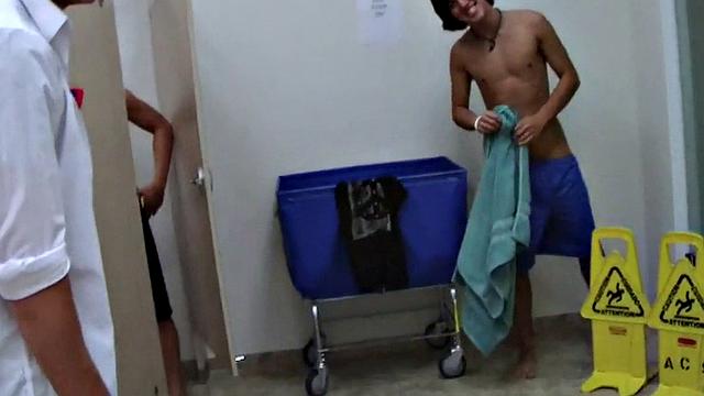 Amateur hazed stud fucked in dormitory for frat