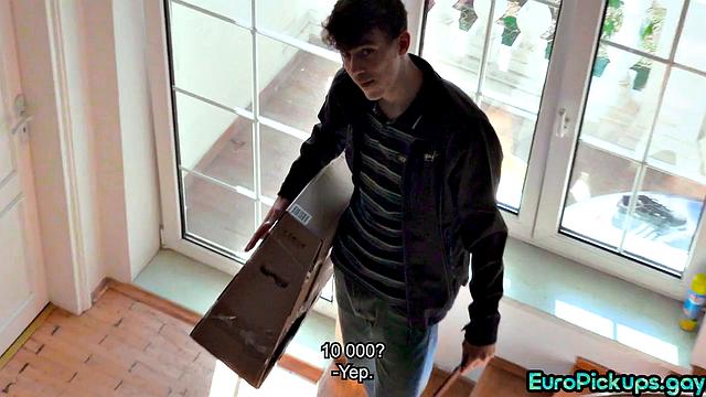 Pulled jock wanking fat cock