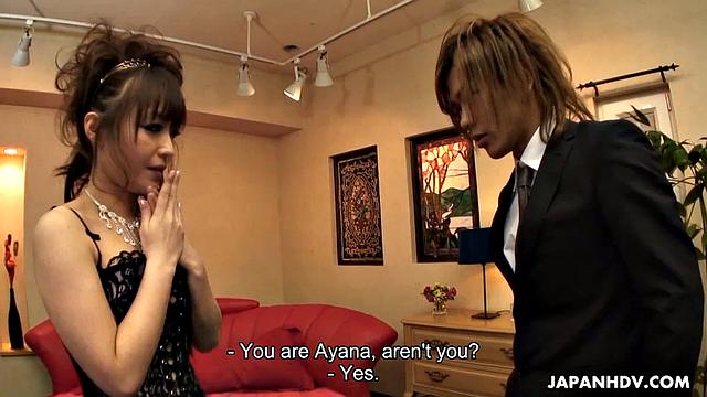 Hot office slut fucked by two guys