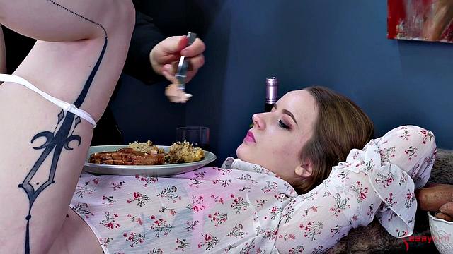 BDSM sub succumbs to her domme master