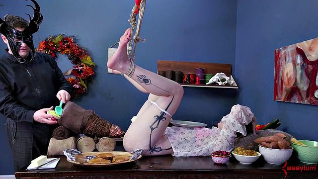 BDSM sub succumbs to her domme master