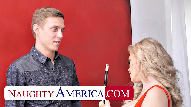 Casca Akashova fucks son's friend on the pool table