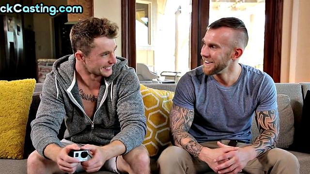 Amateur jock fucks and gets fucked on homemade casting