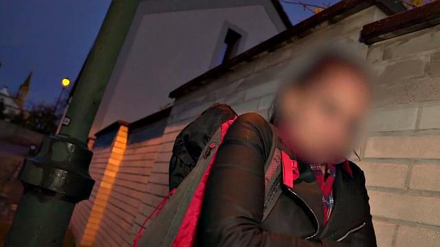 Pulled oiled bigbooty babe fucks fake priest in sex van