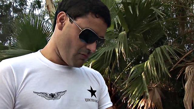 Military DILF barebacks 21yo twink outdoors till cumshot