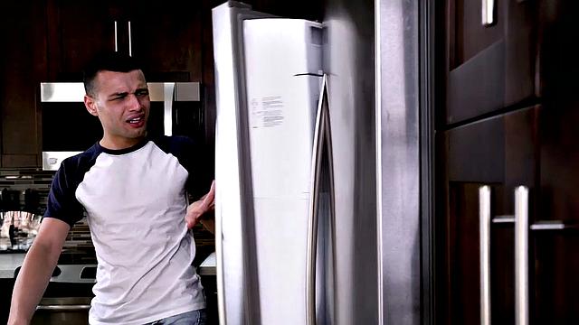 Stepson nails busty stepmom with big tits and tight pussy in the kitchen