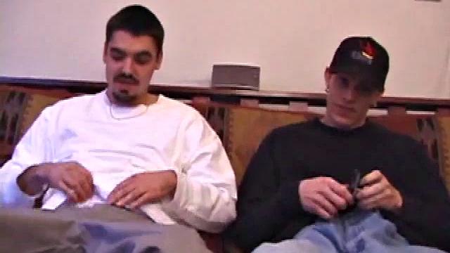 Sean and Shane stroke each other and suck cock together