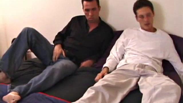 Allen and Seth trade slow, deep cock sucking until neither can hold back