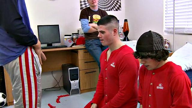 Real college guys analized for frat entrance