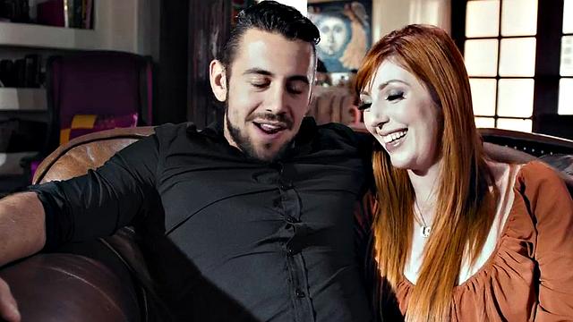 TS facefucked slut in stockings joins couple in threesome