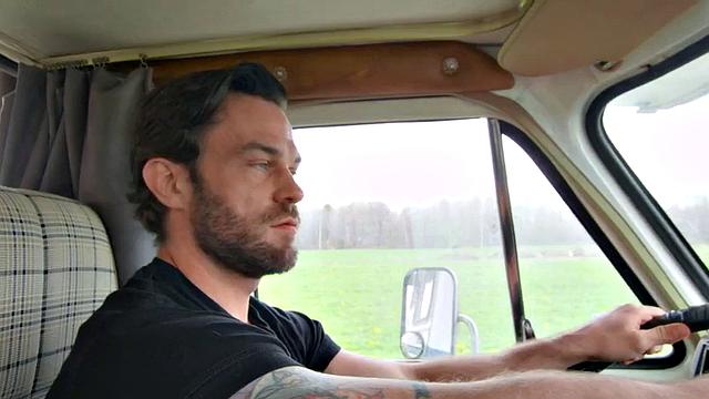 Tattooed jock barebacks BF outdoors