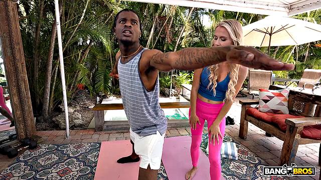 Monster Cock Stretches Yoga Trainer