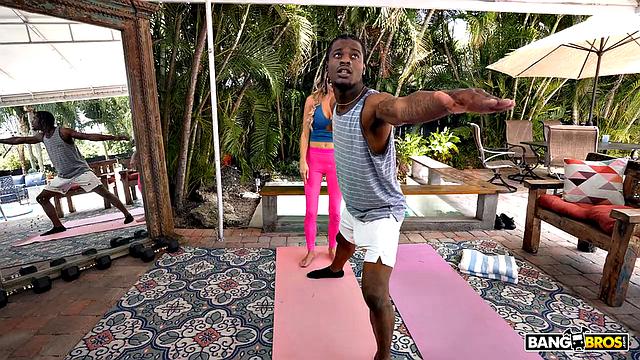 Monster Cock Stretches Yoga Trainer