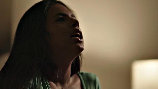 Seducing lesbian scissors 19yo after sensual kissing