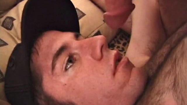 After Tag returns from skateboarding he decides to jack off. Thisself-sucking skater boy bends over and licks the head of his dick. Then, after stroking with determination, Tag busts a warm cum load onto his face.