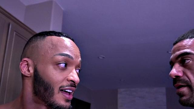 IR mesmerized hunk rims and barebacks BF in kitchen