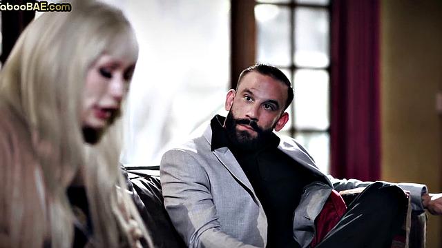 Inked cheating babe doggystyled in her tight pussy