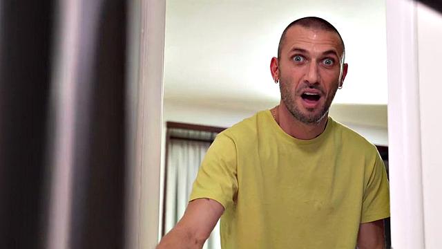 Hotel ebony voyeur watches roommate couple fuck