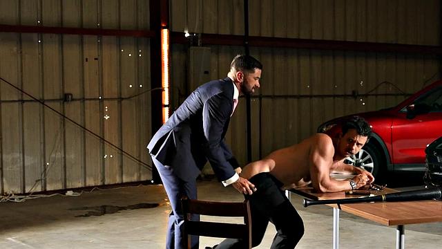 A inked hunk bareback a soft bottom before playing with her ass and sex toys