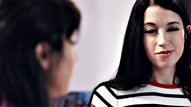 Lesbian massaging lady licks hairy lesbo in bathroom