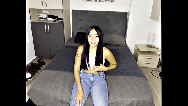 18 year old teen latina's first porn video