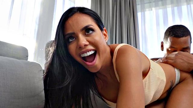 Big booty Latina MILF drilled by BBC in doggystyle