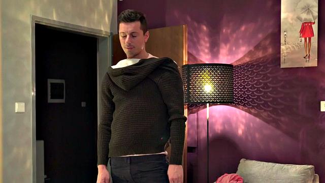 Busty blonde shares cock in hostel trio after giving a blowjob